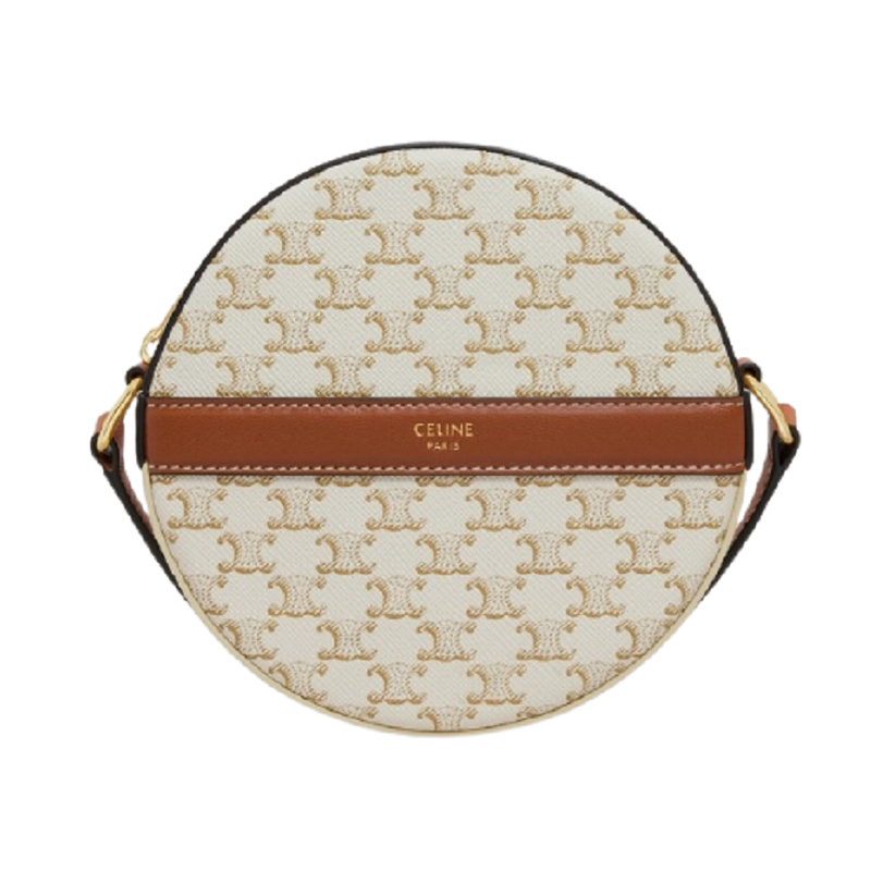 Túi Celine Round Purse On Strap 'White Tan' 10G342CAM-01TA