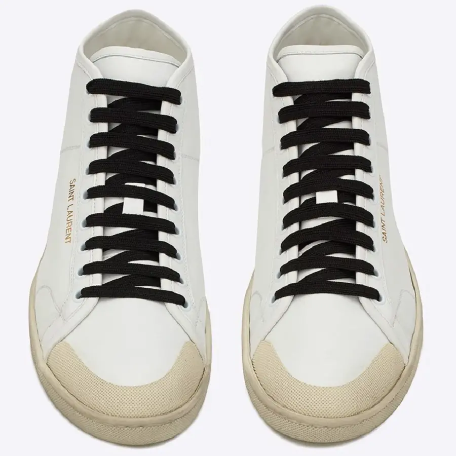 Giày Saint Laurent Court Classic SL39 Mid-Top Sneakers 'Beige' 65277304GB09225 - Ảnh 4