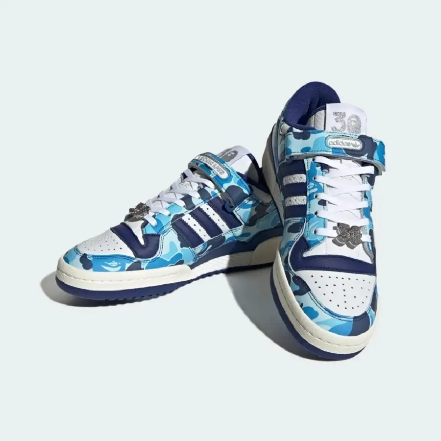 Giày Adidas Forum Low 84 x BAPE '30th Anniversary Blue' ID4772 - Ảnh 8