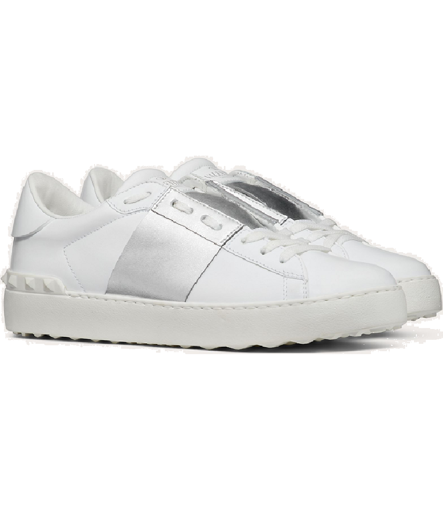 Giày Valentino Open Sneaker With Metallic Stripe WW2S0781FLR857 - Ảnh 3