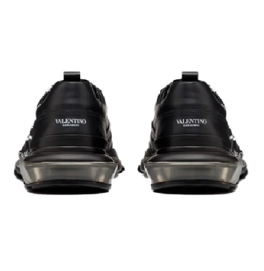 Giày Valentino Black Leather Sneakers TY0S0B05EAJ0NI - Ảnh 4
