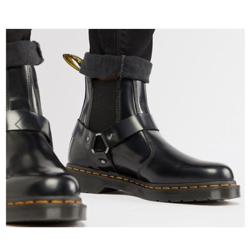 Giày Dr. Martens Wincox Smooth Leather Buckle Boots 'Black' 23866001 - Ảnh 2