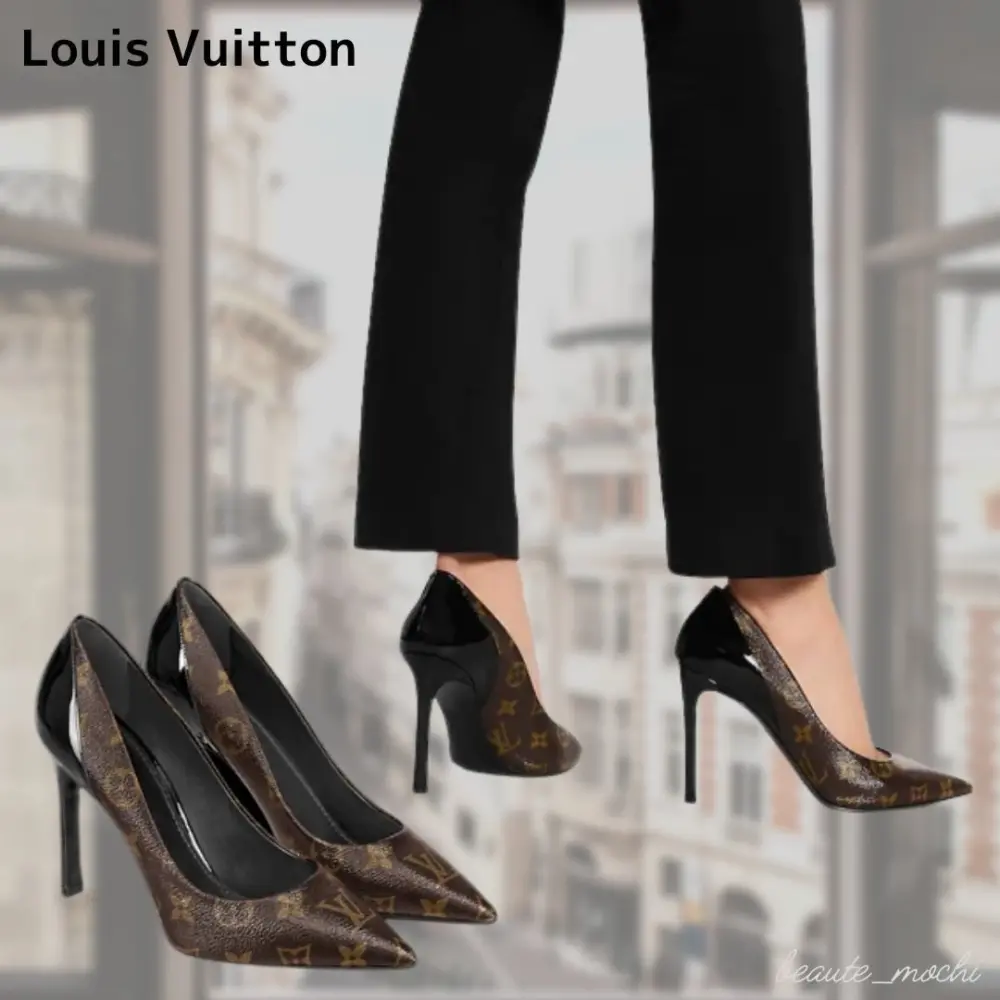Giày Cao Gót Louis Vuitton Cherie Pump 'Patent Monogram' 1A4W3Z - Ảnh 5