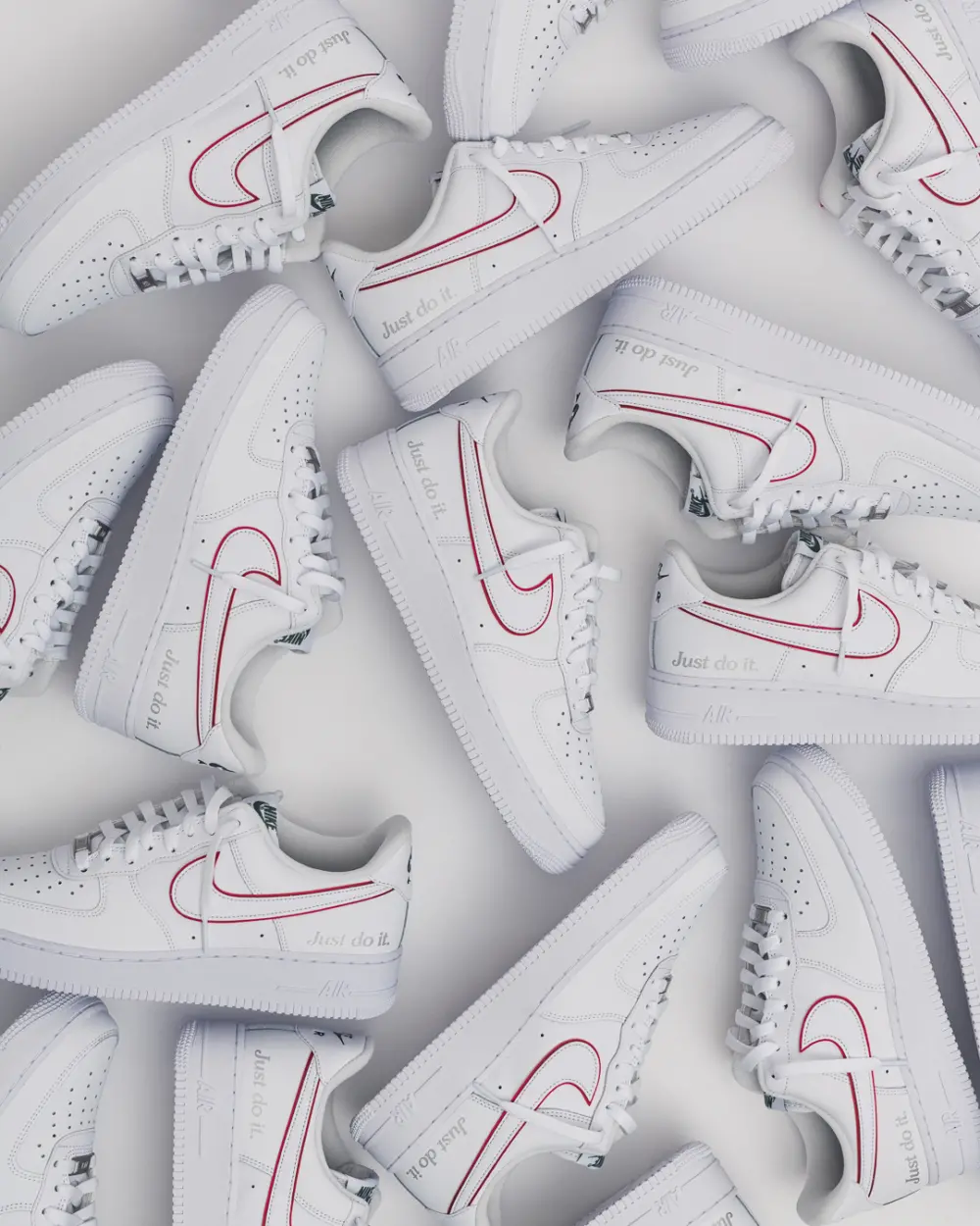 Alternative view of Giày Nike Air Force 1 Low Just Do It White Red DQ0791-100