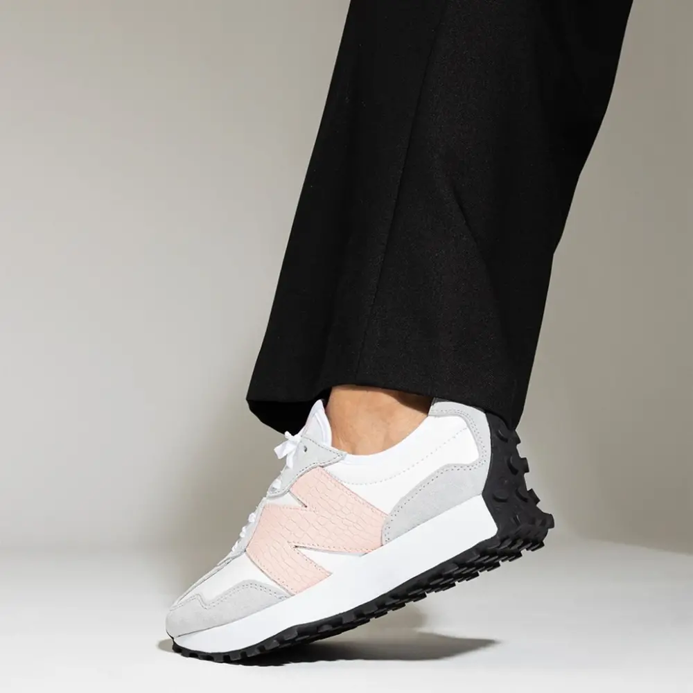 Giày New Balance 327 'White Rain Cloud Pink Haze' WS327DP - Ảnh 4