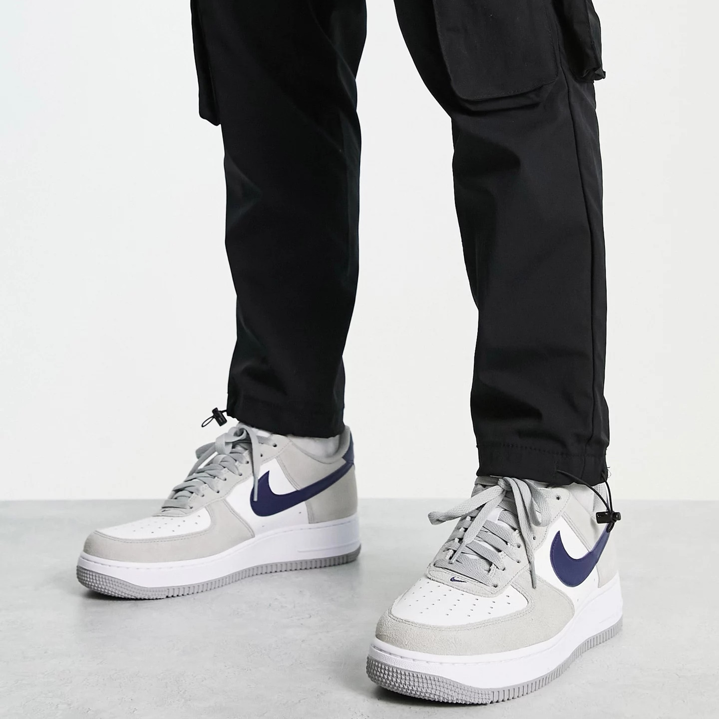Giày Nike Air Force 1 '07 'Light Smoke Grey Navy' FD9748-001 - Ảnh 2