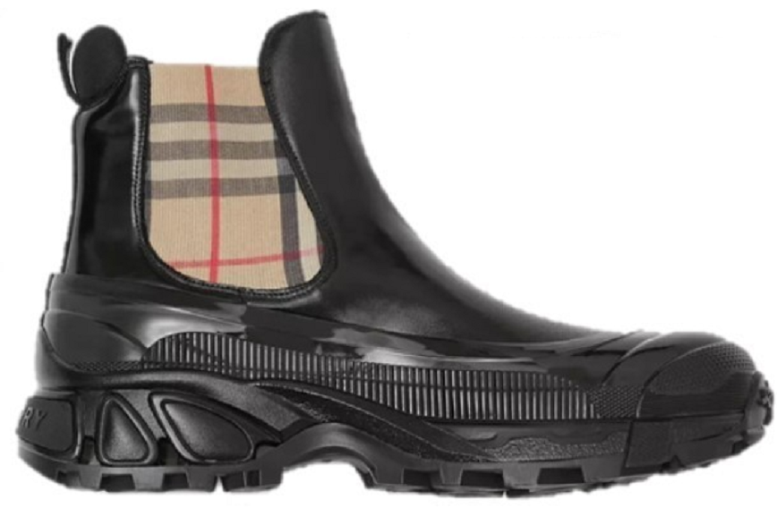 Giày Burberry Vintage Check Detail Coated Canvas Chelsea Boots 80218011