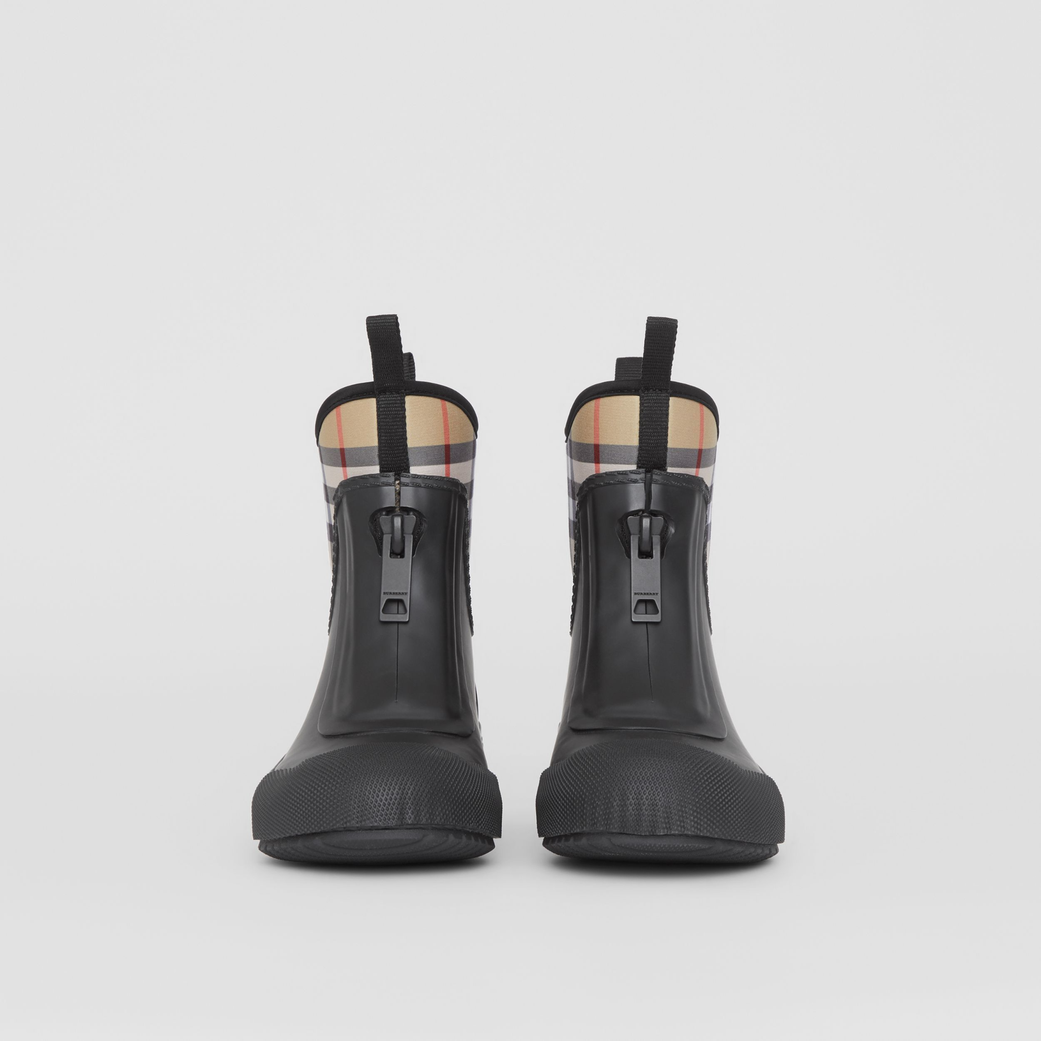 Giày Burberry Vintage Check Neoprene and Rubber Rain Boots 80070331 - Ảnh 4