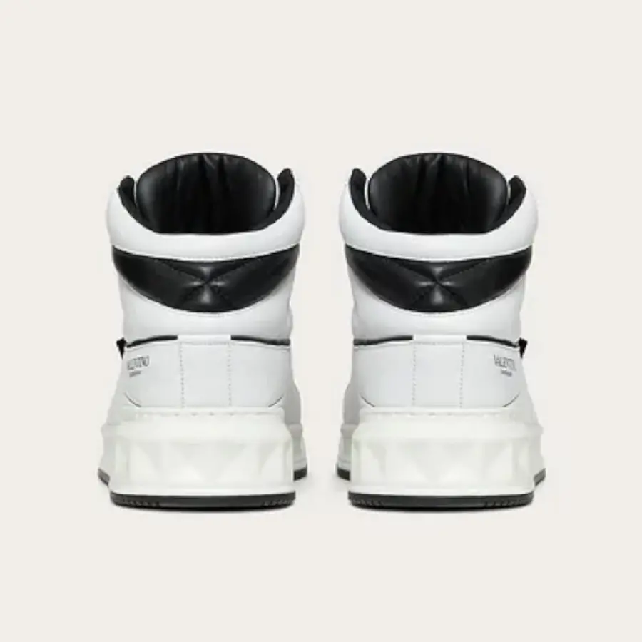 Giày Valentino One Stud Mid-Top Nappa Sneaker WY2S0E63NWN0BO - Ảnh 3