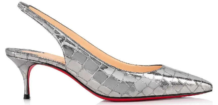 Giày Christian Louboutin With Heel 'Silver' 3210204KATESLINGSV20