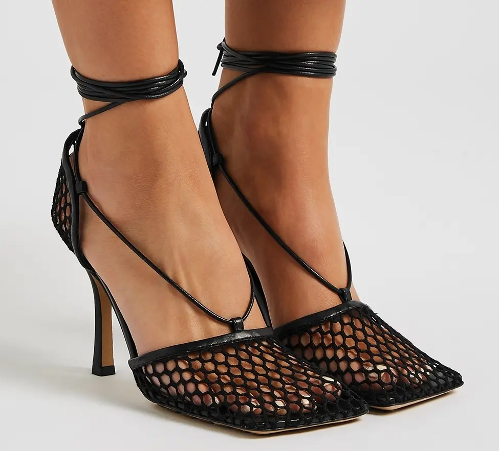 Giày Cao Gót Bottega Veneta Sandal 'Black' 651388VBSD31000 - Ảnh 5