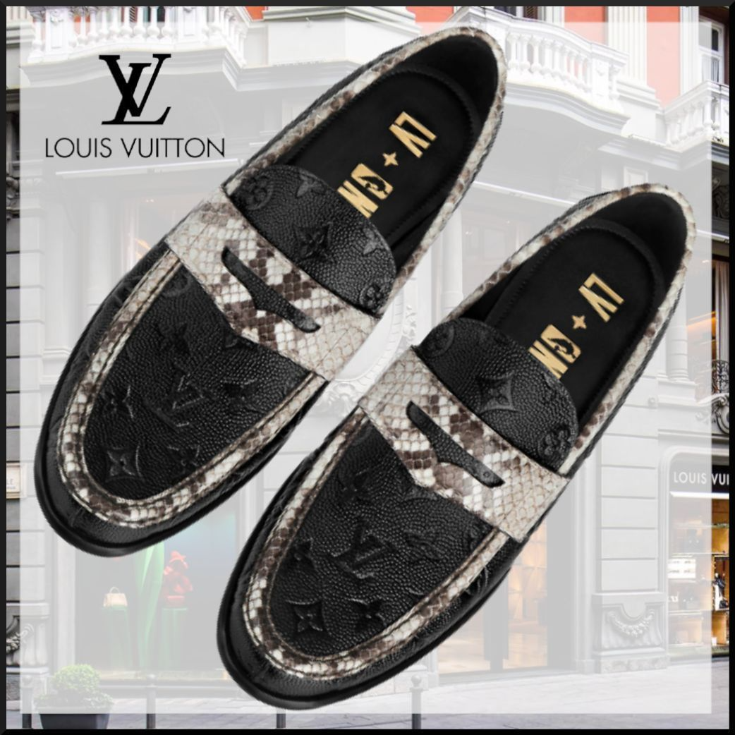 Giày Louis Vuitton Lvxnba Lv Loafers Black 1A90AN - Ảnh 3