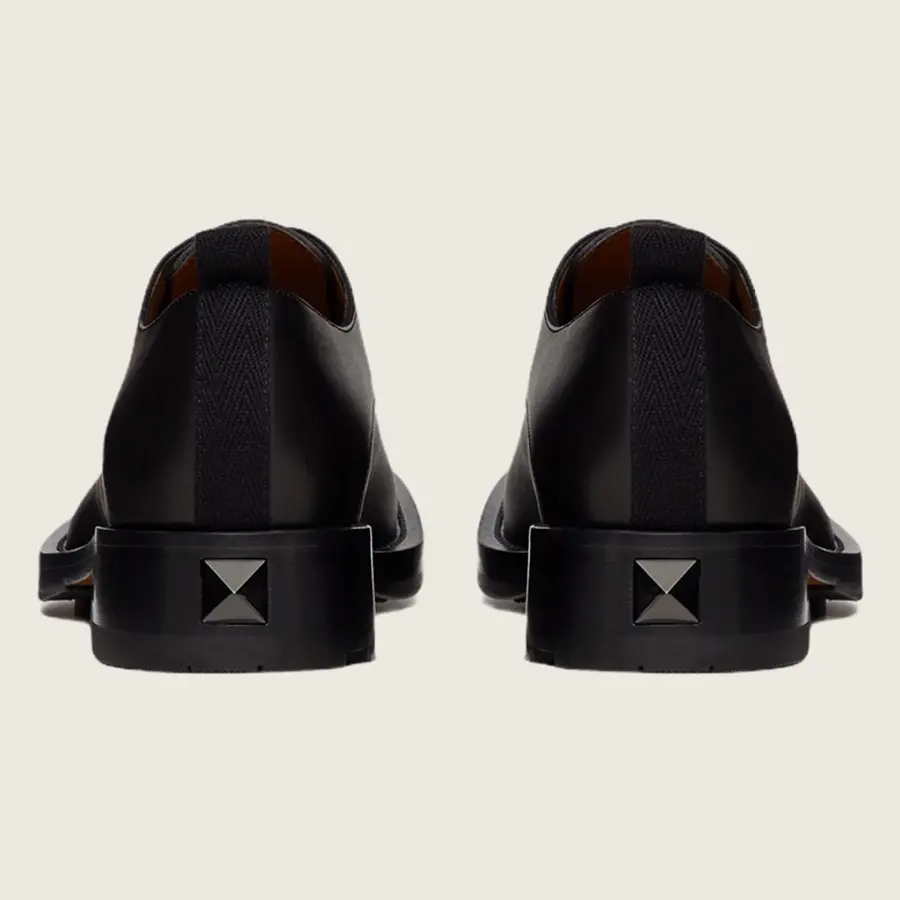 Alternative view of Giày Valentino Roman Stud Calfskin Derby Black WY2S0E56ZQK0NO