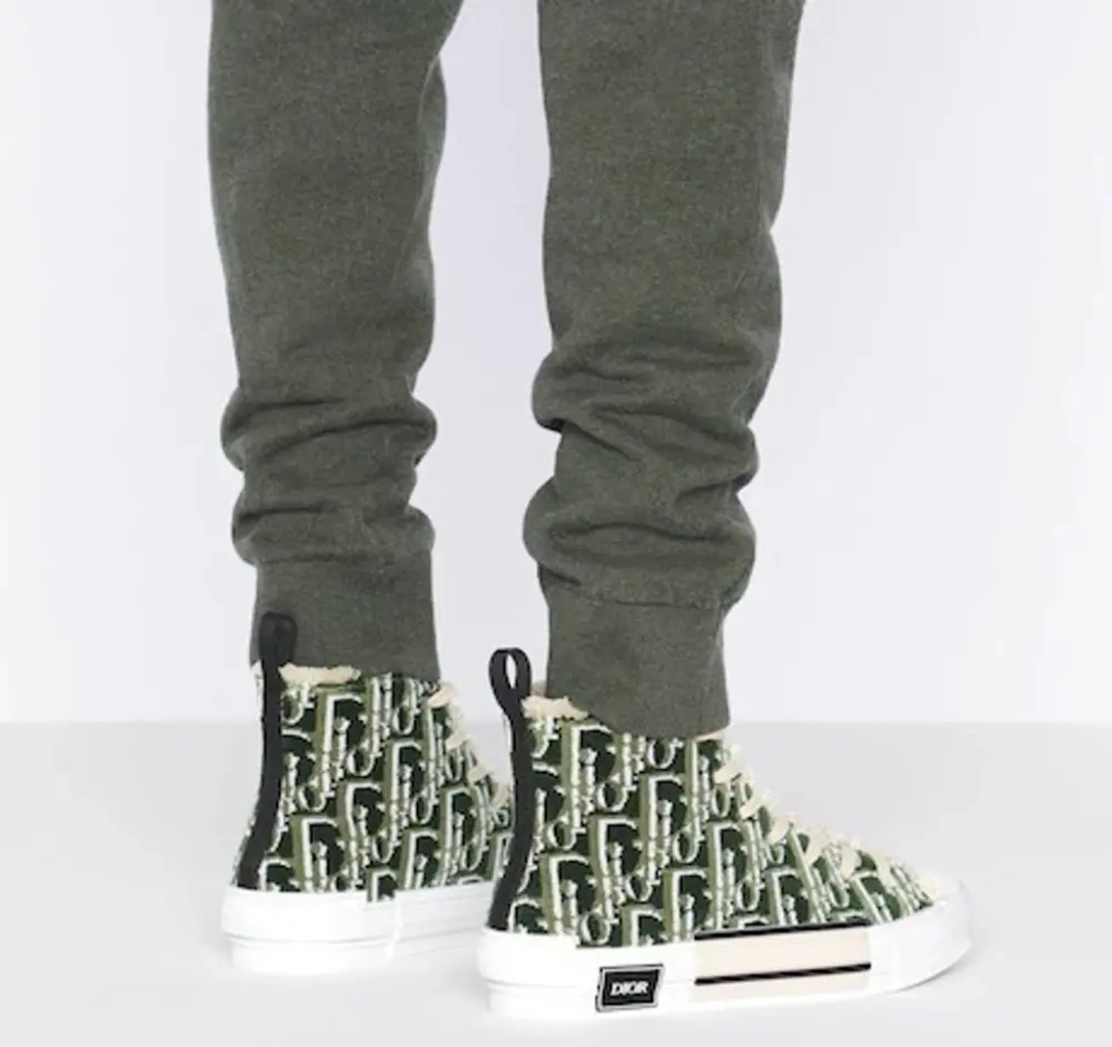 Alternative view of Giày Dior B23 High Top Sneaker Olive Dior Oblique Tapestry 3SH129ZGT-H660