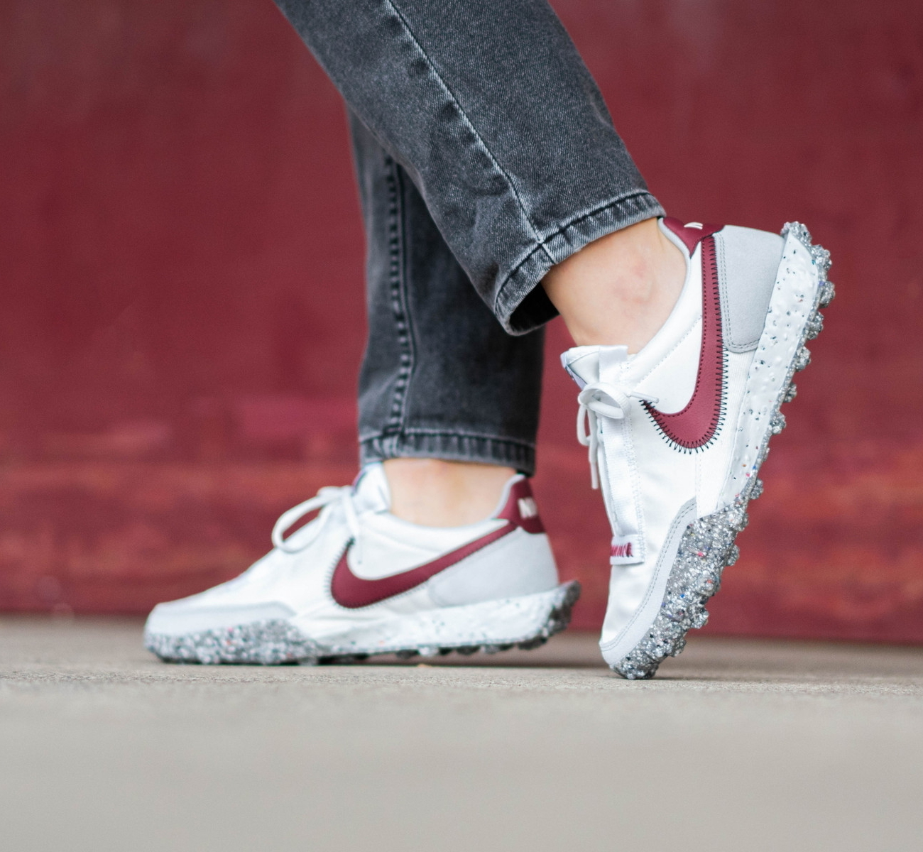 Giày Nike Waffle Racer Crater 'Summit White Red' CT1983-103 - Ảnh 3