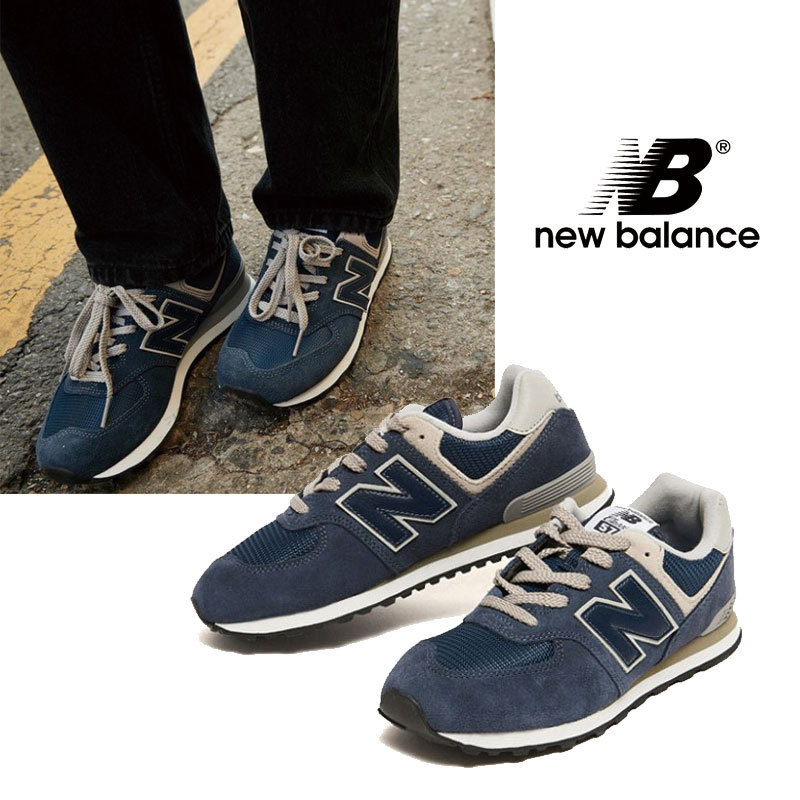 Giày New Balance 574 Kids 'Navy' GC574GV - Ảnh 3