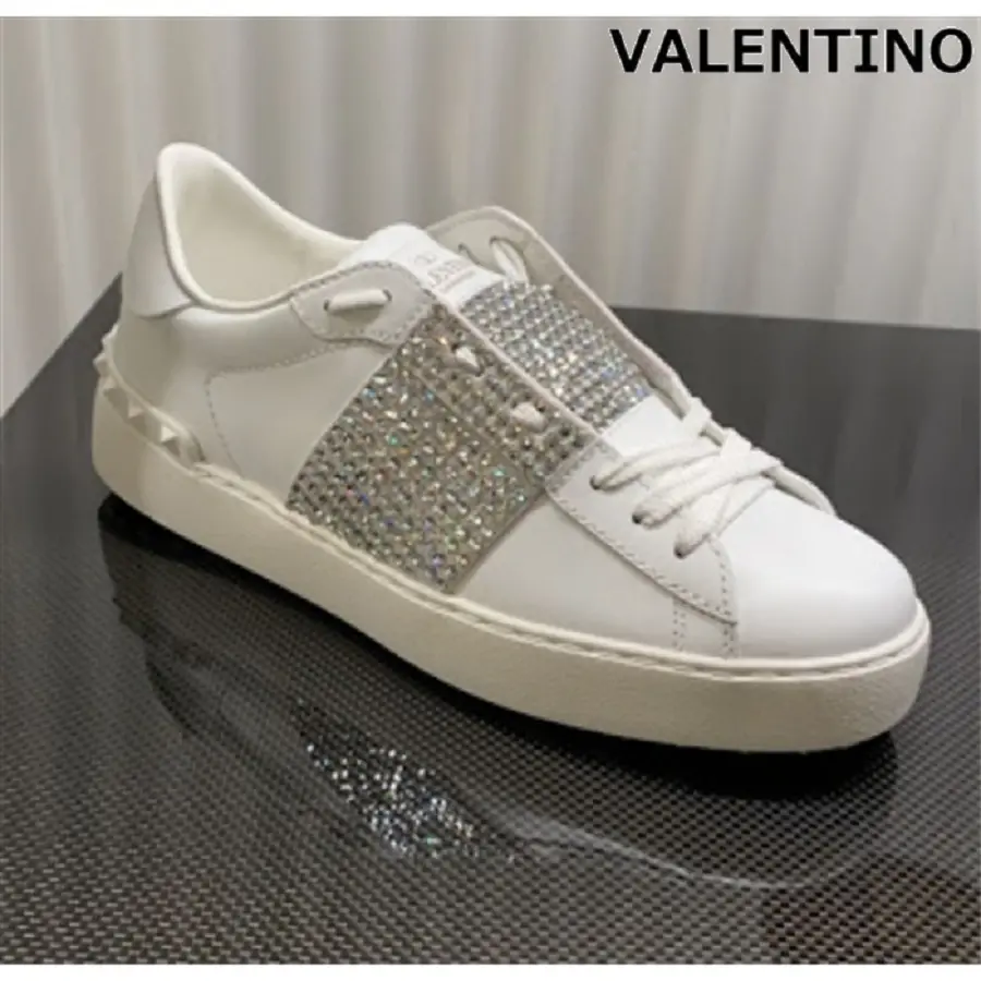 Giày Valentino Wmns Open Sneaker 'White Crystals' WW2S0781ZZCE42 - Ảnh 3