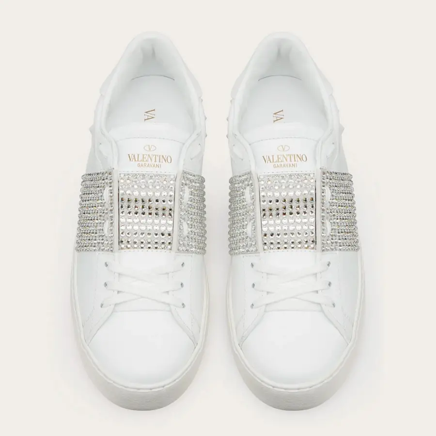 Giày Valentino Wmns Open Sneaker 'White Crystals' WW2S0781ZZCE42 - Ảnh 6