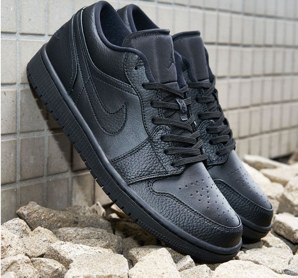 Giày Nike Air Jordan 1 Low 'Triple Black' 553558-091 - Ảnh 7