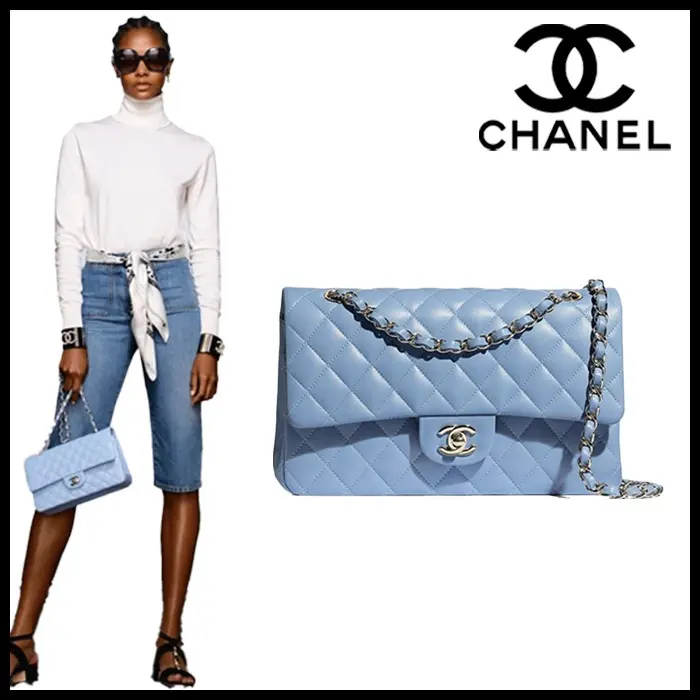 Alternative view of Túi Chanel Classic Handbag Lambskin 'Sky Blue' A01112-Y04059-NA104