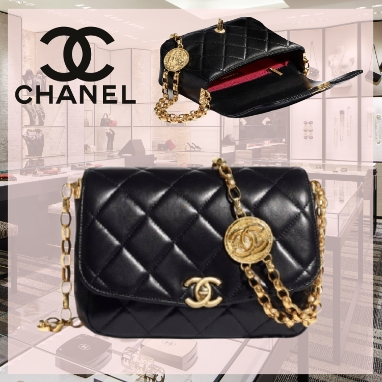 Túi Chanel Folding Bag Sheepskin 'Black' AS2222-B04424-94305 - Ảnh 2