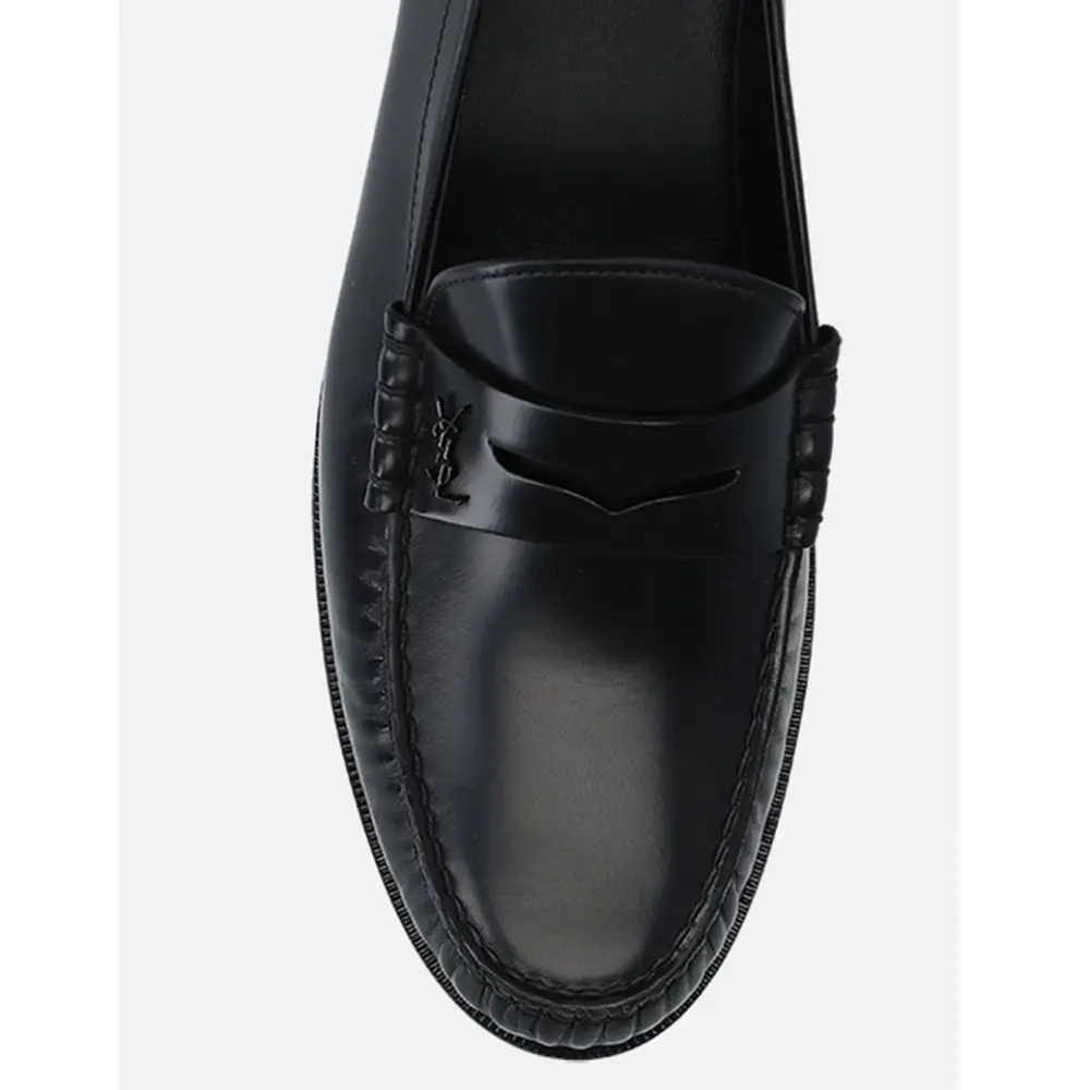 Giày Saint Laurent Logo Plaque Loafer 6304741VUVV1000 - Ảnh 4