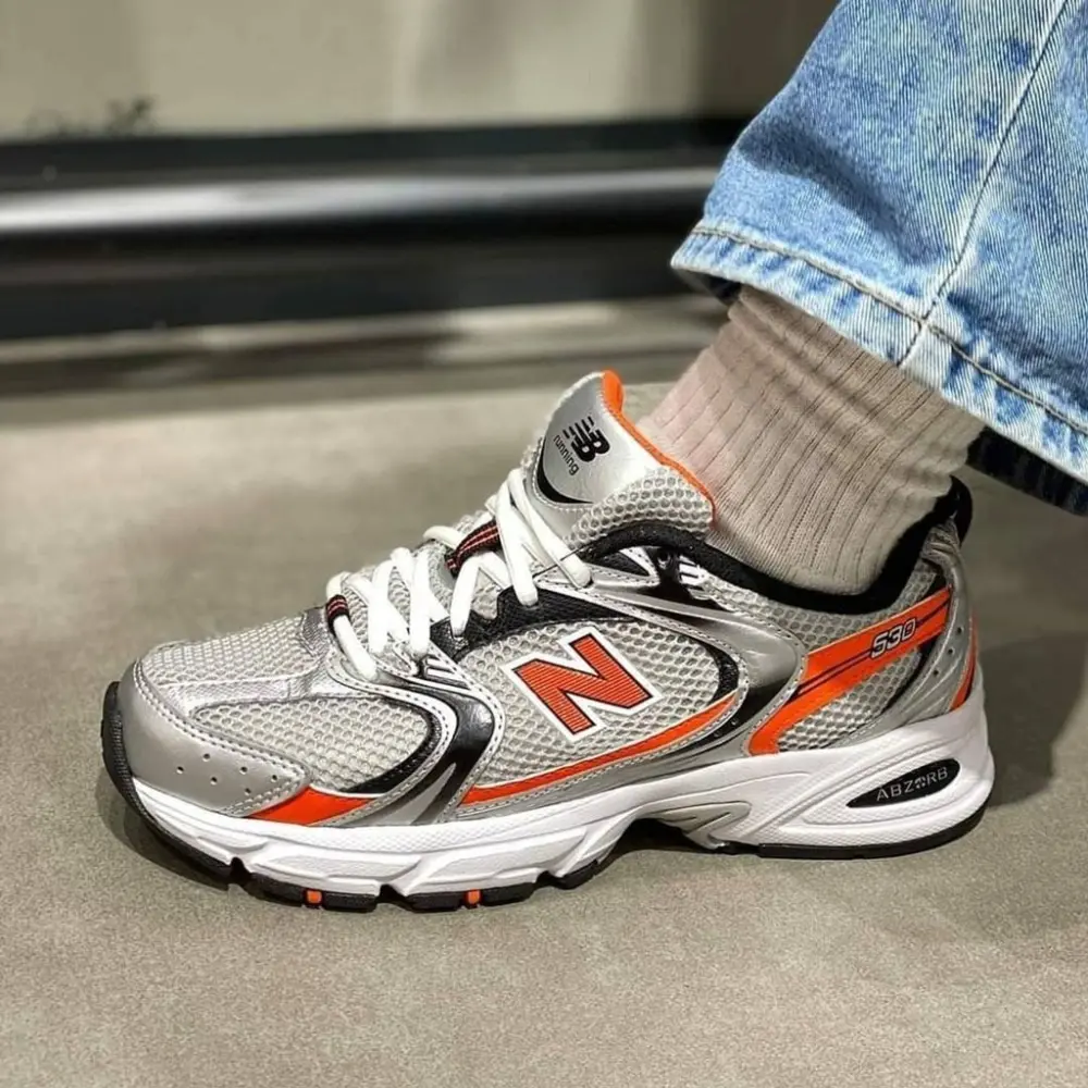 Giày New Balance 530 Retro Silver Orange Running MR530AP - Ảnh 4