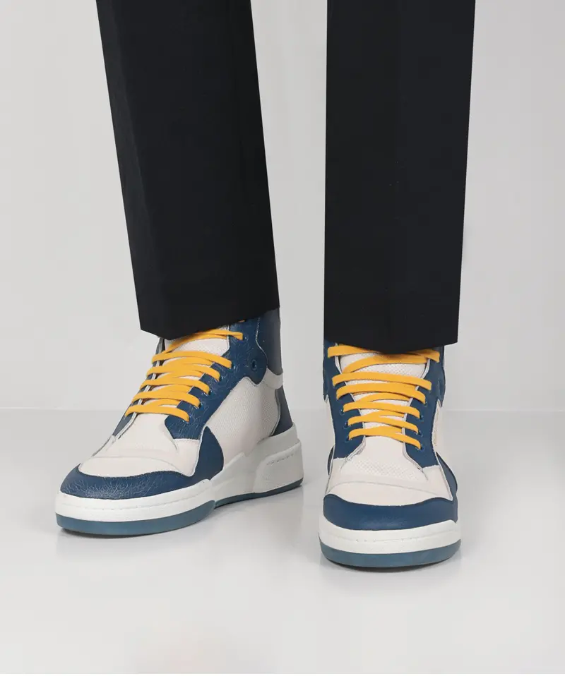 Alternative view of Giày Saint Laurent SL/24 Mid-top 'White Blue' 610618AAAI59083