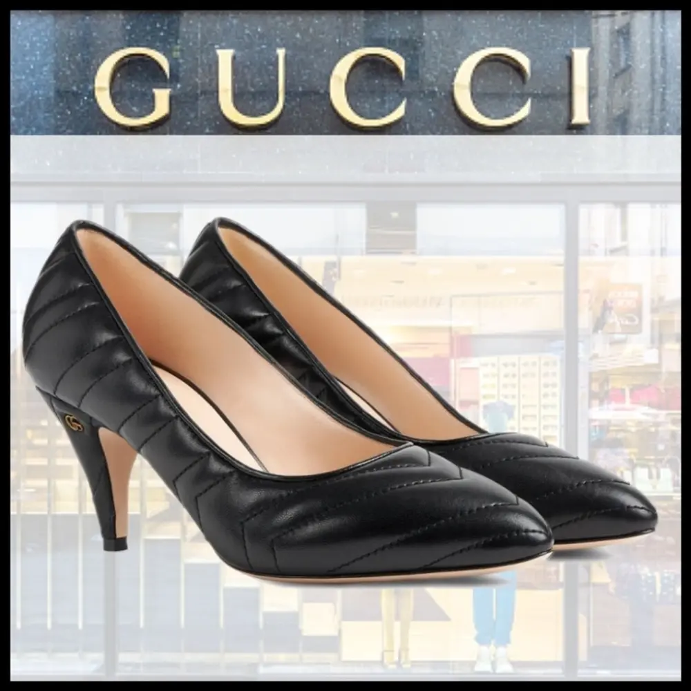 Giày Gucci Wmns Quilted Leather Pumps 658673-BKO00-1000 - Ảnh 5