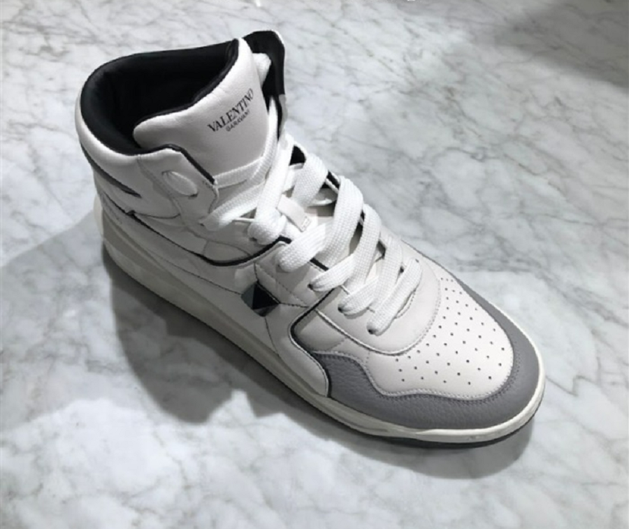 Giày Valentino Garavani One Stud Nappa Mid Top WY2S0E63NWN0N2 - Ảnh 3