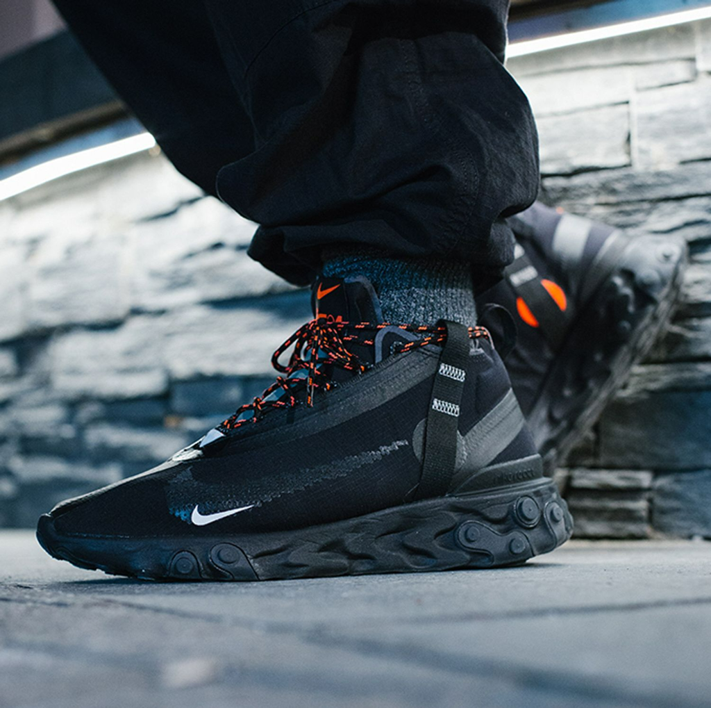 Giày Nike React Runner Mid Wr ISPA Black AT3143-001 - Ảnh 4
