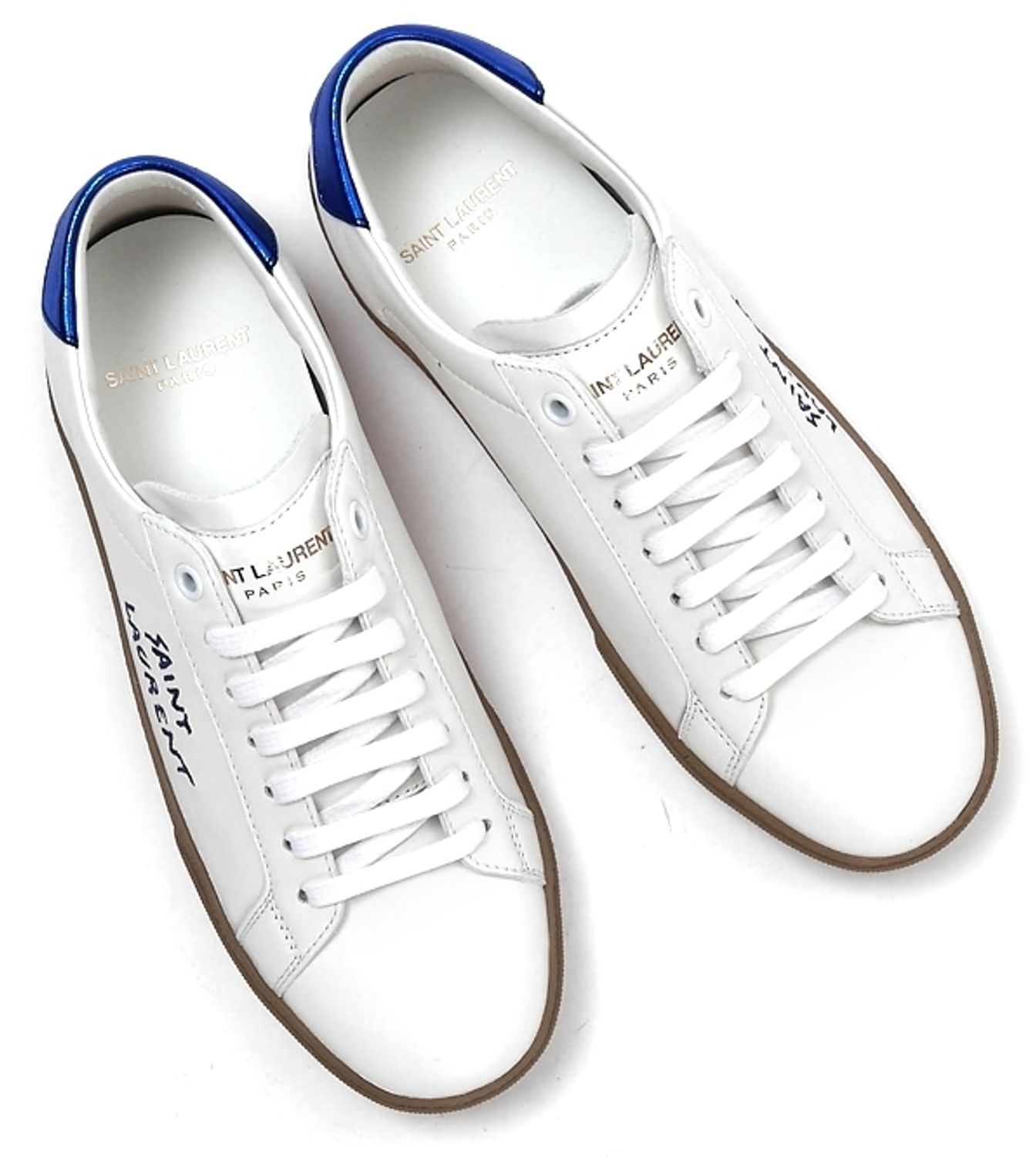 Giày Saint Laurent Wmns Court Classic SL/06 Low 'White Pearl Blue' 610649-0ZS70-9587 - Ảnh 4