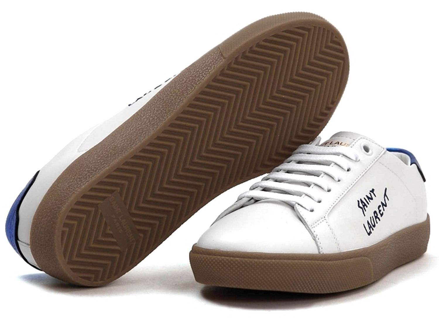 Giày Saint Laurent Wmns Court Classic SL/06 Low 'White Pearl Blue' 610649-0ZS70-9587 - Ảnh 3