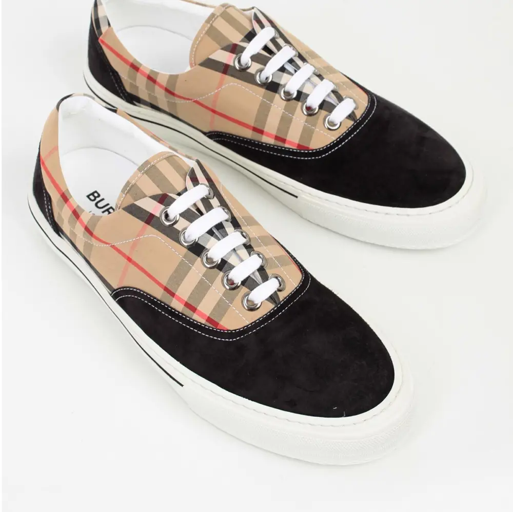 Giày Burberry Cotton Suede Vintage Check 80163011 - Ảnh 5