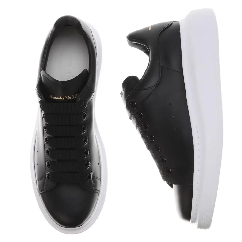 Giày Alexander McQueen Wmns Oversized Sneaker 'Black' 553770-WHGP0-1000 - Ảnh 3