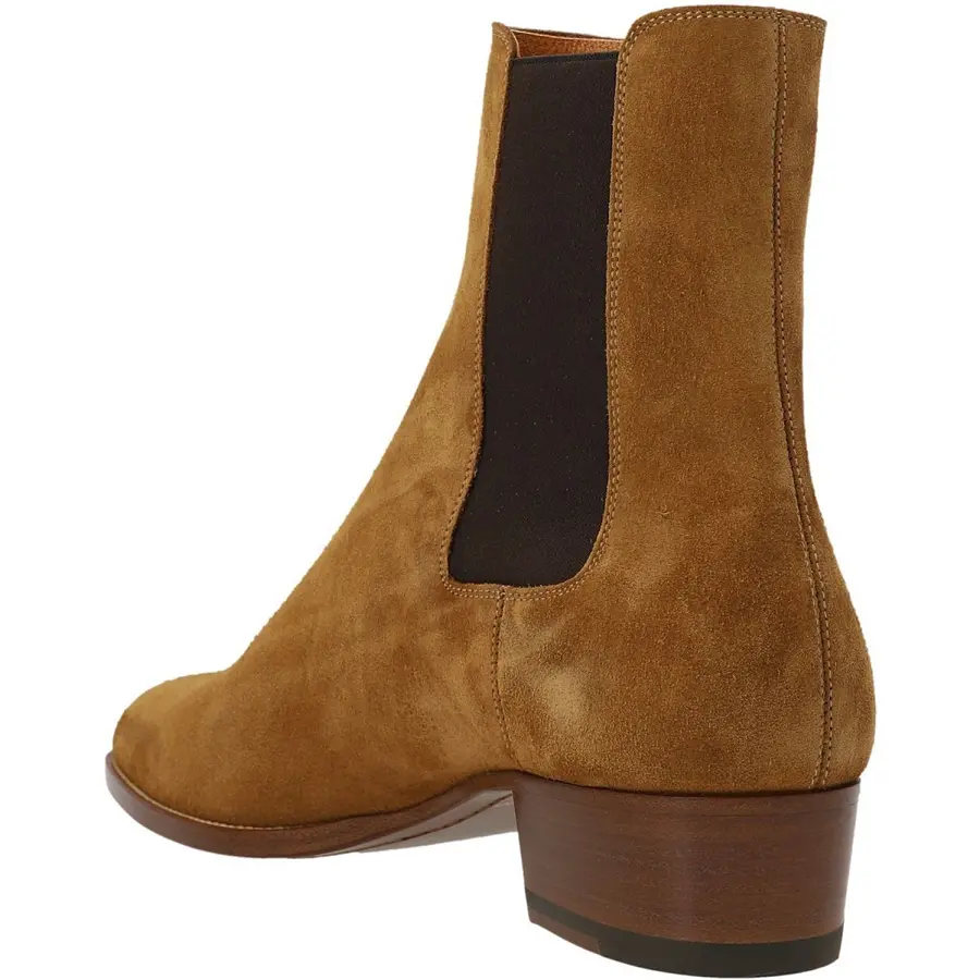 Alternative view of Giày Saint Laurent Wyatt Chelsea Boots In Suede 'Brown' 592017BT3009848