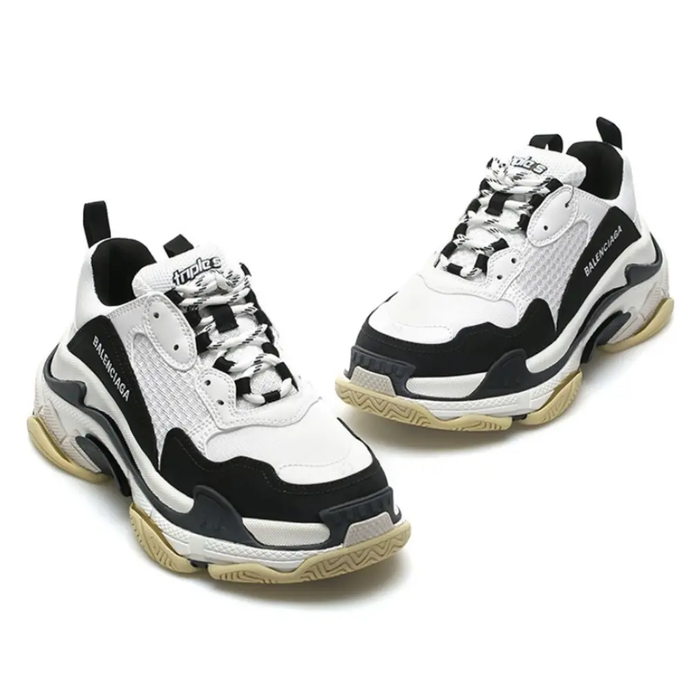Alternative view of Giày Balenciaga Triple S Sneaker White Black 536737 W09OM 9058