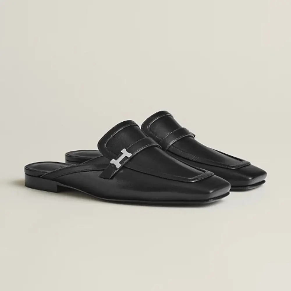 Giày Hermes Square Toe Casual Street Style 'Black' H231054Z-02390 - Ảnh 4