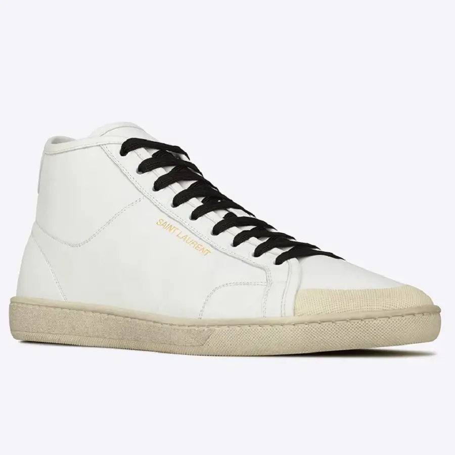 Alternative view of Giày Saint Laurent Court Classic SL39 Mid-Top Sneakers 'Beige' 65277304GB09225