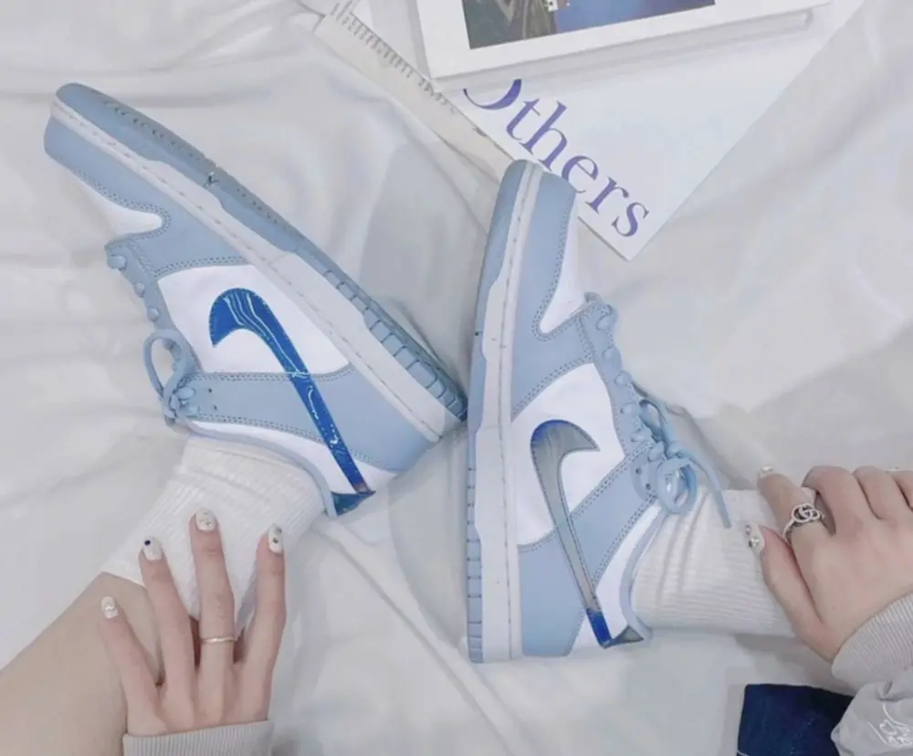 Giày Nike Dunk Low Next Nature GS 'Blue Whisper FJ4668-400 - Ảnh 7