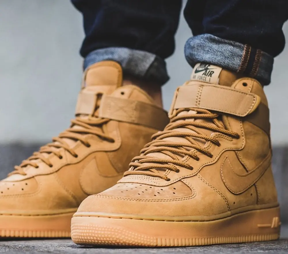 Giày Nike Air Force 1 High LV8 3 GS 'Wheat' CK0262-700 - Ảnh 4