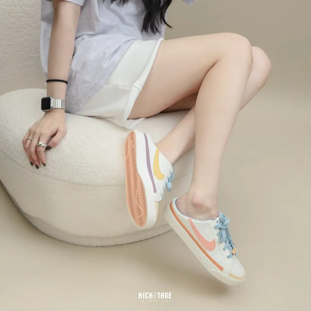 Giày Nike Court Legacy Mule 'Sail Light Madder Root' DV1741-181 - Ảnh 5