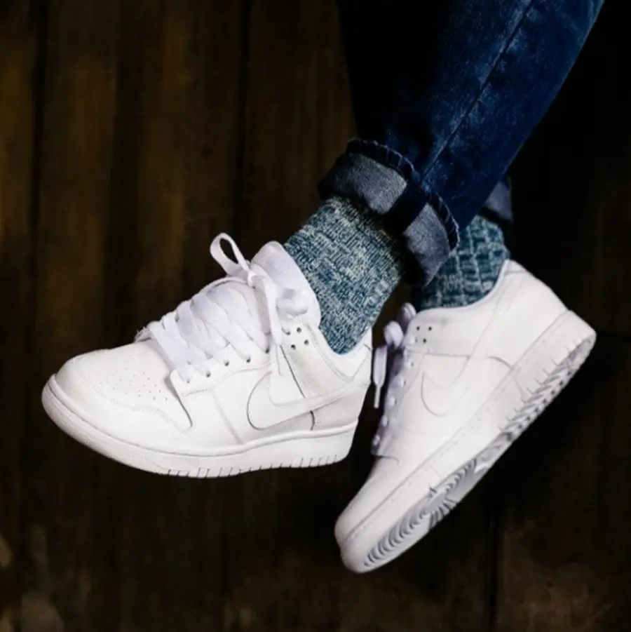 Giày Nike Wmns Dunk Low 'Triple White' DD1503-109 - Ảnh 4