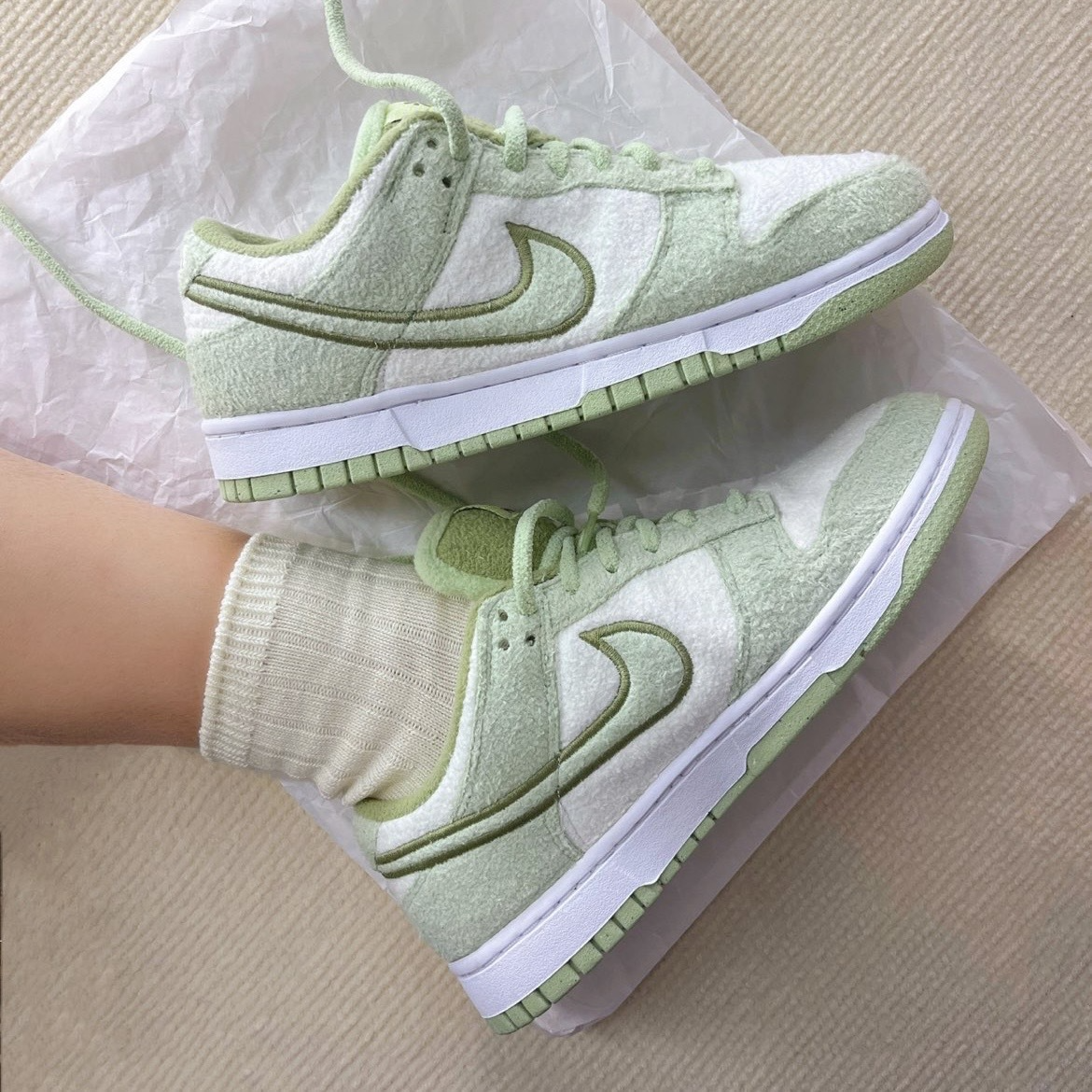 Giày Nike Air Force 1 'Fleece Honeydew' FB1872-030 - Ảnh 7