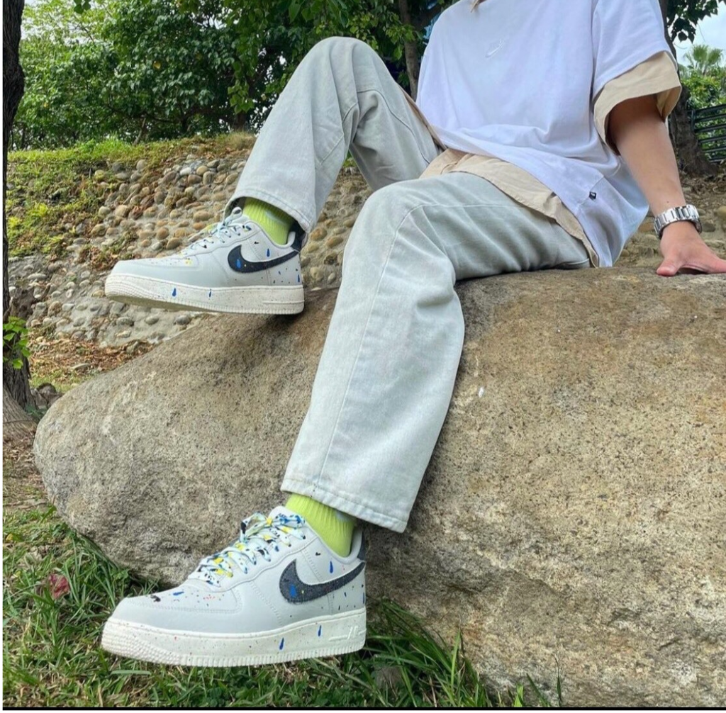 Giày Nike Air Force 1 '07 LV8 'Paint Splatter Light Bone' CZ0339-001 - Ảnh 6