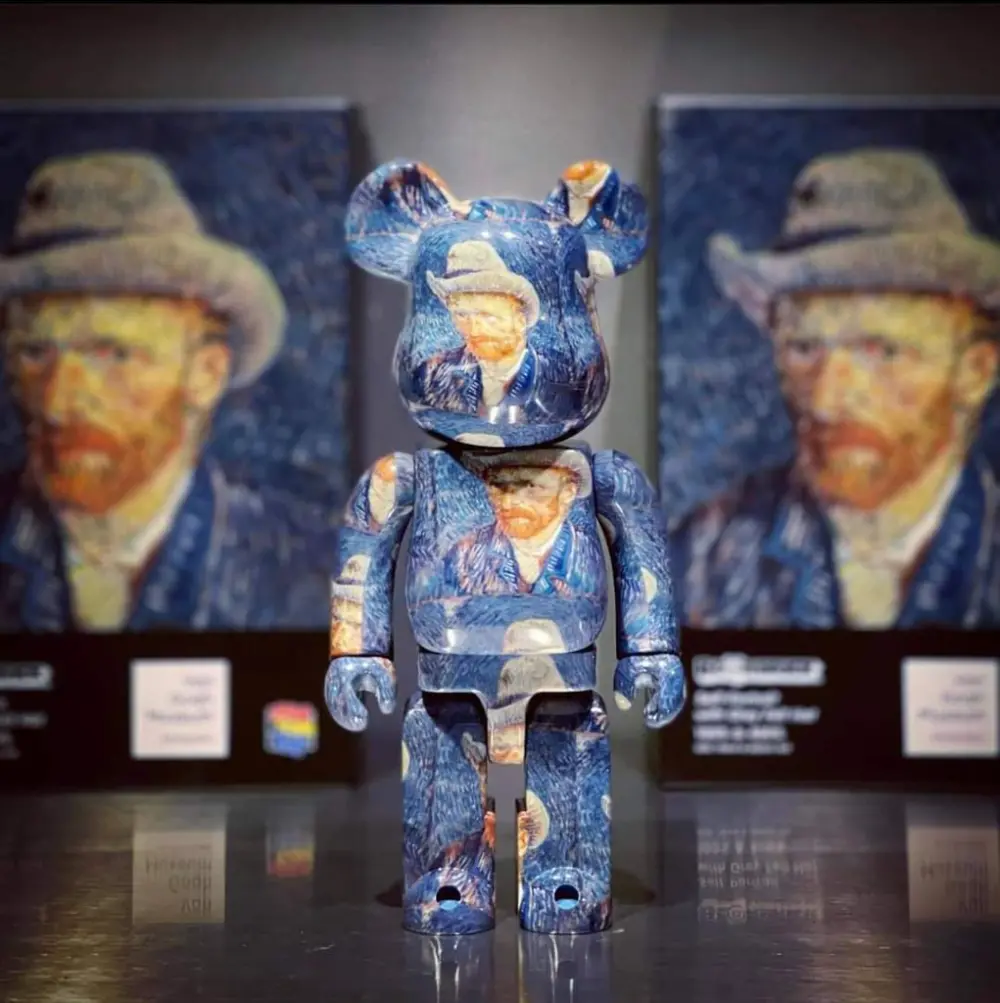 Alternative view of Mô Hình Bearbrick Van Gogh Museum Self With Grey Felt Hat