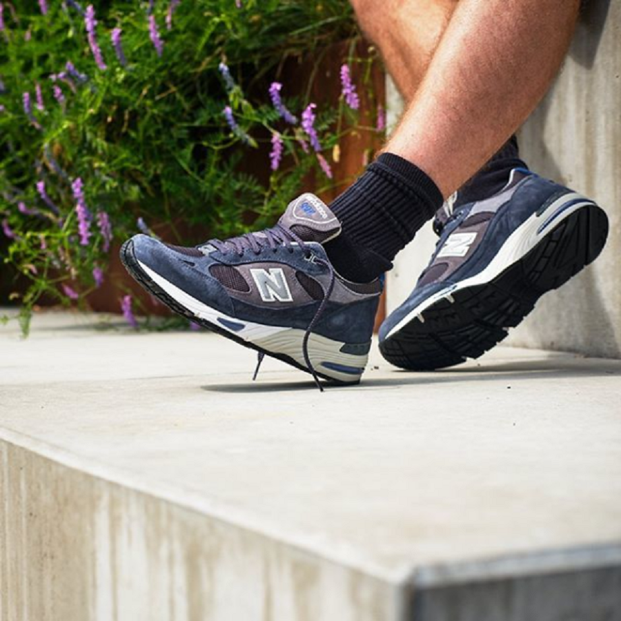 Giày New Balance 991 Made In England ‘Grey Blue’ M991GRB - Ảnh 2