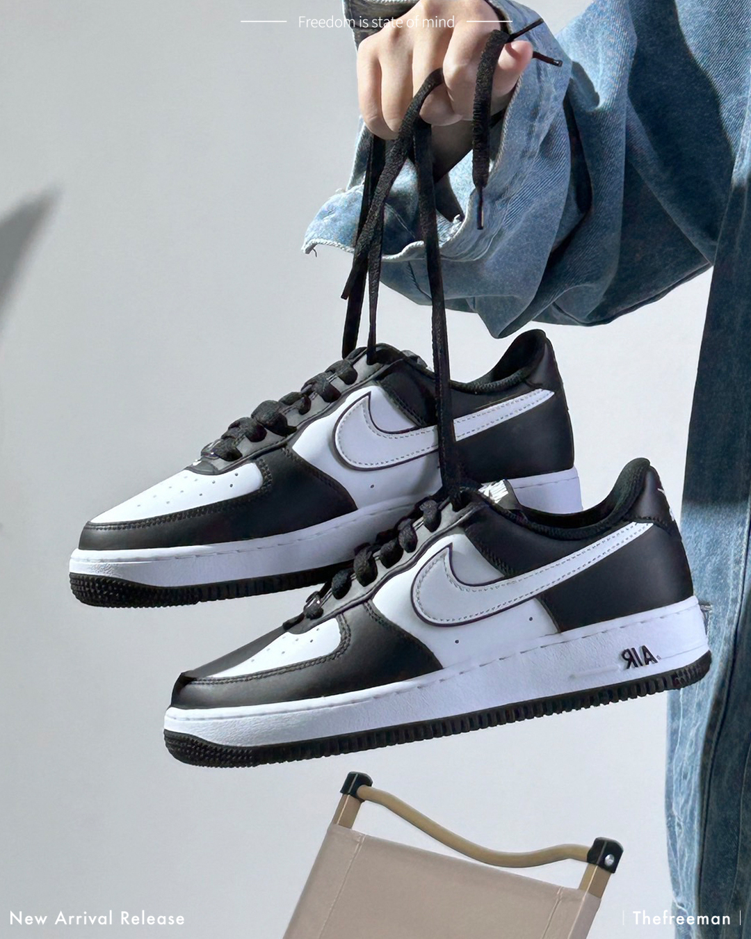 Giày Nike Air Force 1 'White Swoosh Panda' DV1621-001 - Ảnh 7
