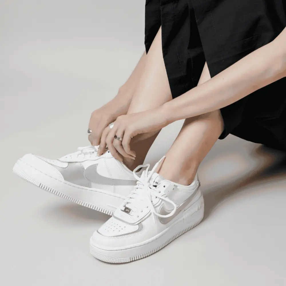 Giày Nike Air Force 1 Shadow 'White Metallic Silver' CI0919-119 - Ảnh 6