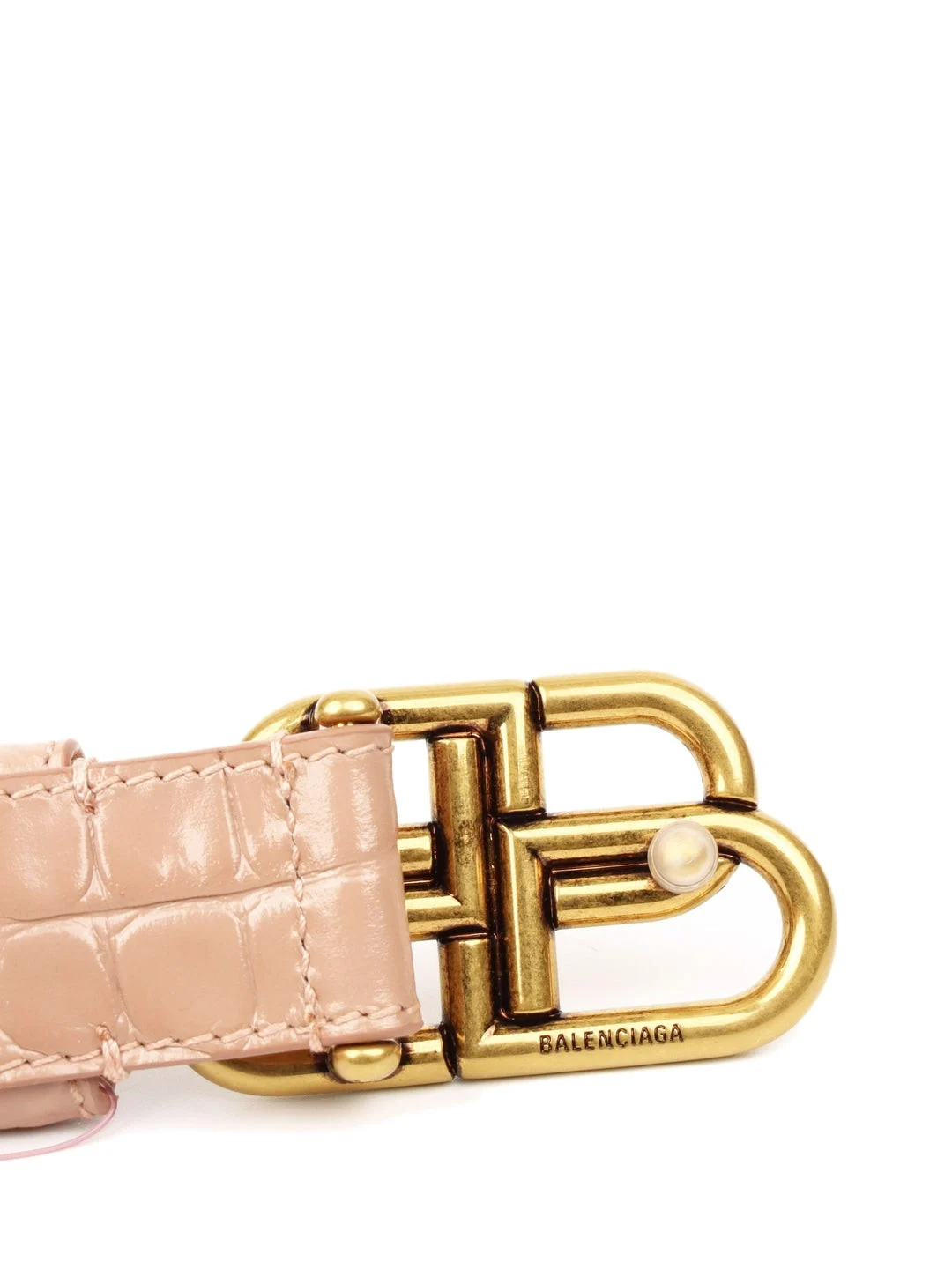 Thắt Lưng Balenciaga Crocodile Embossed Leather 'Nude' 5816902UD746310 - Ảnh 4
